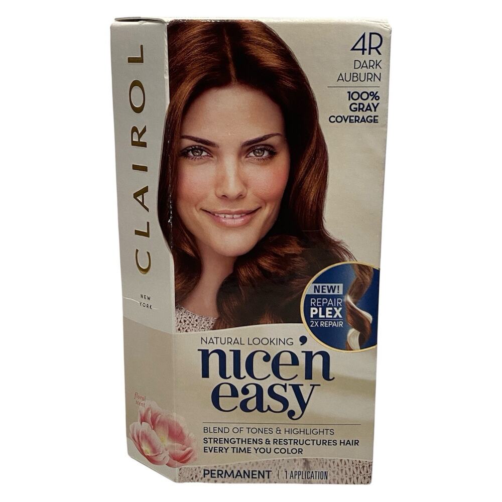 Clairol Nice'n Easy Permanent Hair Dye 4R Dark Auburn Hair Color